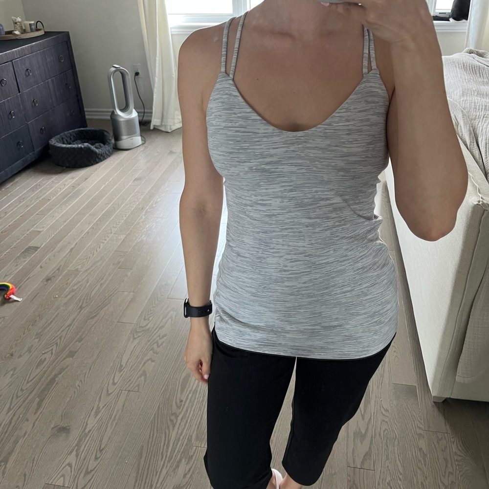 Lululemon Gray Strappy Tank Top